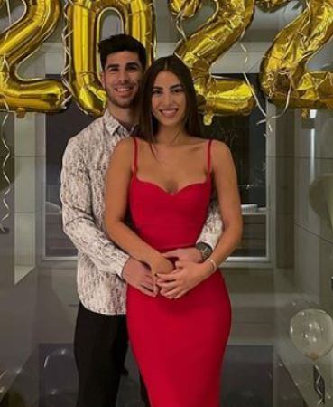 Marco Asensio with his girlfriend, Sandra Garal